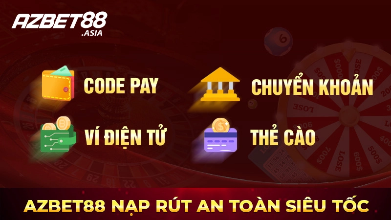 Hướng dẫn nạp - rút tiền đơn giản tại AZBET88
