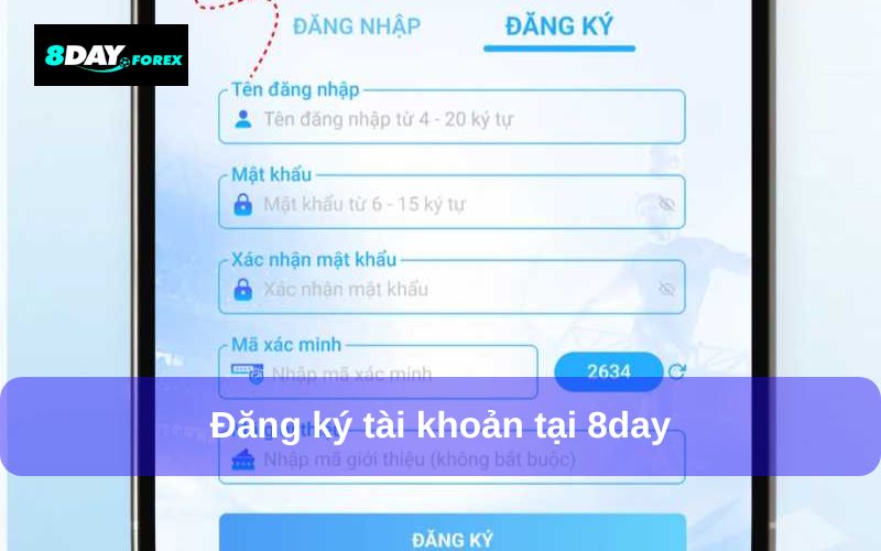 Hướng dẫn đăng ký tài khoản tại 8Day